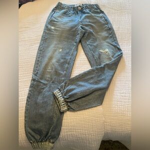 Rag & Bone Miramar jogger cotton terry sweatpant jeans XS light wash distressed